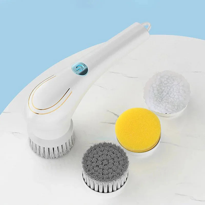 Multifunções Escova de limpeza elétrica, Secador de cozinha, Ferramenta Lavar louça, Banheiro Wash,  USB Carregado, 5 em 1